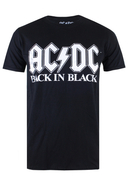 AC DC - T-Shirt Back In Black, Rundhals, gerader Schnitt