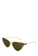 FERRAGAMO - Sonnenbrille SF206S, UV 400, golden/burgunderrot