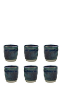 ARDTIME - Becher, Keramik, 6er-Pack, 0,19l