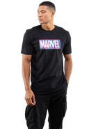 MARVEL - T-Shirt Glitch Logo, Rundhals