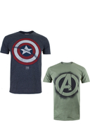 MARVEL - T-Shirt Marvel, 2er-Pack, Rundhals