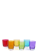 COLOR ADDICTED - Wasserglas Happy Color, 6er-Pack, Ø9 x H6 cm