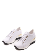 BOSCCOLO - Keil-Sneaker, Leder, Absatz 4,5 cm