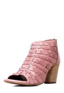 BUENO - Opentoe-Ankle-Boots Yecorina, Leder, Absatz 7,5 cm