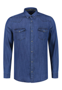 DSTREZZED - Jeans-Hemd, Langarm, Kentkragen, Regular Fit