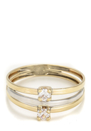 ORECLAT - Ring Florine, 375 Gelb- und Weißgold, Zirkonia