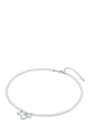 PERLDOR - Halskette, Muschelkernperle, silbern/weiß