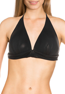 EVA - Triangel-Bikini-Oberteil, wattiert, schwarz/grau