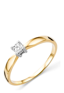 RINANI - Ring, 585 Gelb-/Weißgold, Diamant