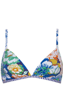 CYELL - Bikini-Oberteil Belissimo, wattiert, blue flower