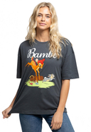 DISNEY - T-Shirt Bambi Springing, Rundhals, Oversized Fit