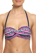 LASCANA - Bandeau-Bikini-Oberteil, wattiert, navy-pink