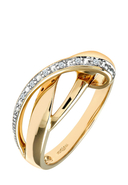 RINANI - Ring, 375 Gelbgold, Diamant