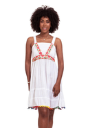 LOS OJO - Kleid, One Size, ärmellos, eckiger Ausschnitt