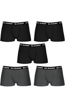 ALL BLACKS - Boxer-Briefs, 5er-Pack, schwarz/grau