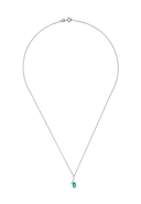 LE DIAMANTAIRE - Anhänger+Halskette, 375 Weißgold, Diamant/Samaragd