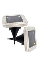 LUMI JARDIN - LED-Solar-Bodenleuchte Decky, 2er-Pack, 10x14x10cm