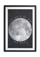 REALLY NICE THINGS - Bild im Rahmen Love you to the moon, B40 x L60 cm