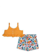 STREET MONKEY - Shorts + Top, Rundhals, Cropped Fit