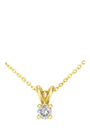 BIJOUX L ETERNEL - Anhänger + Halskette, 375 Gelbgold, Diamant