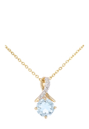 BIJOUX L ETERNEL - Anhänger + Halskette, 375 Gelbgold, Diamant
