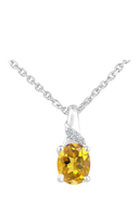 BIJOUX L ETERNEL - Anhänger + Halskette, 375 Weißgold, Diamant
