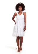 LOS OJO - Kleid, One Size, ärmellos, V-Ausschnitt