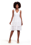 LOS OJO - Kleid, One Size, ärmellos, V-Ausschnitt