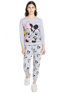 DISNEY - Schlafanzug Mickey & Minnie, Langarm, Rundhals