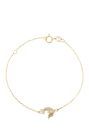 MOONSTONE - Armband, 375 Gelbgold, Emaille