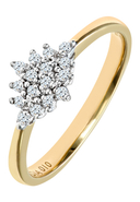 DIAMANT PUR - Ring, 375 Gelbgold, Diamant