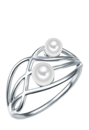 Yamato Pearls - Ring, Muschelkernperle, silbern