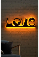 NEON LAMPS - LED-Wandleuchte Cat Love, B70 x H22 cm
