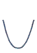 Perldor - Halskette, Süßwasser-Zuchtperle, pfauenblau