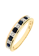 DIAMANT EXQUIS - Ring, 375 Gelbgold, Diamant, Saphir