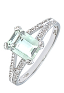 DIAMANT EXQUIS - Ring, 375 Weißgold, Diamant, Amethyst